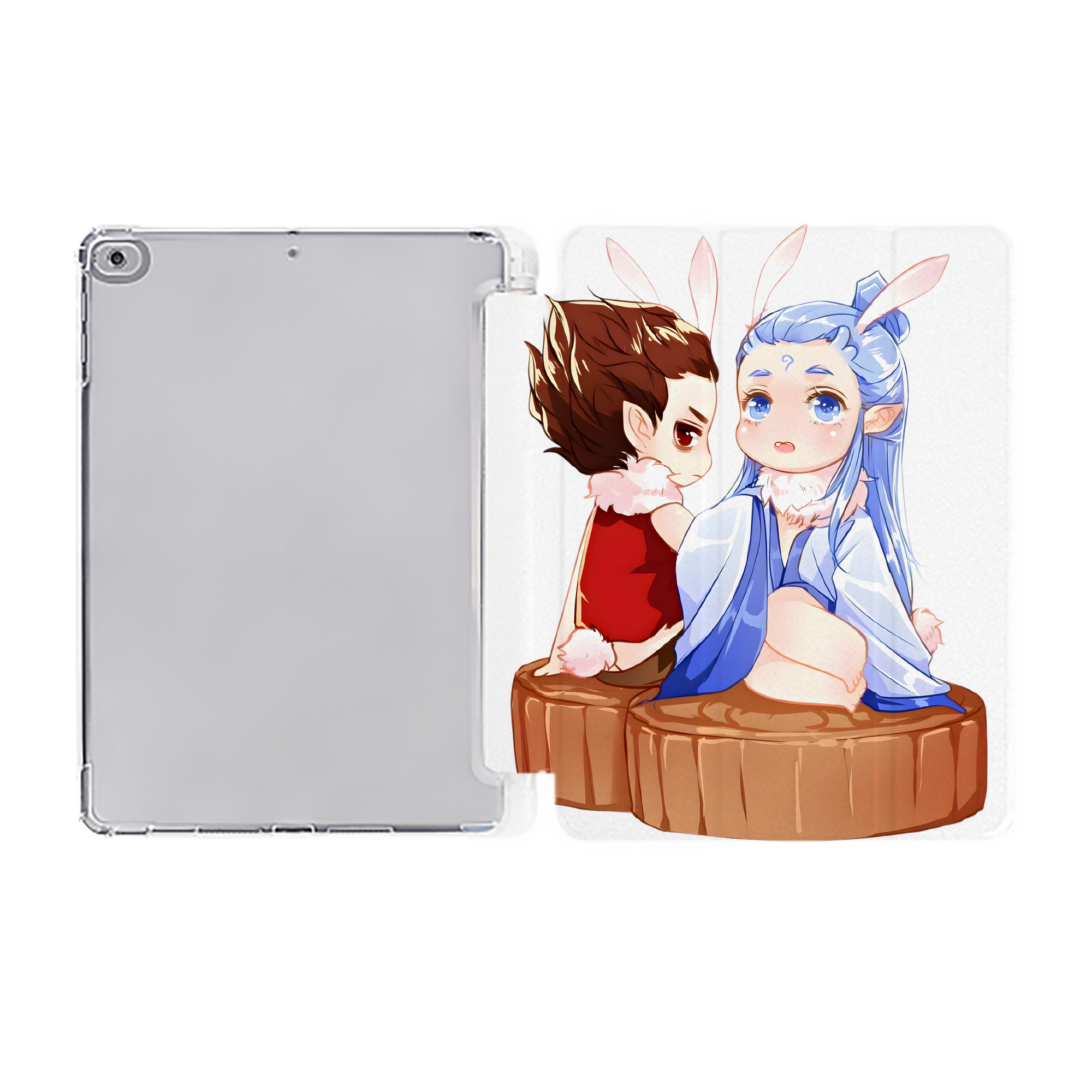 （画像用） Ne Zha 2 ナタ 魔童の大暴れ IPad ケース ペン収納付き 三つ折りスタンド PUレザー×シリコン 対応機種9.5/10.5/10.9インチ